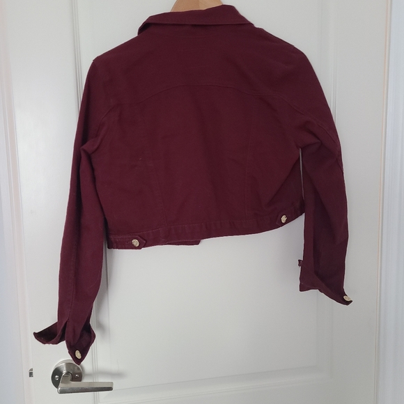 Guess maroon denim jacket M - Picture 3 of 3